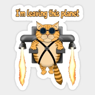 Cool Cat Design Sticker